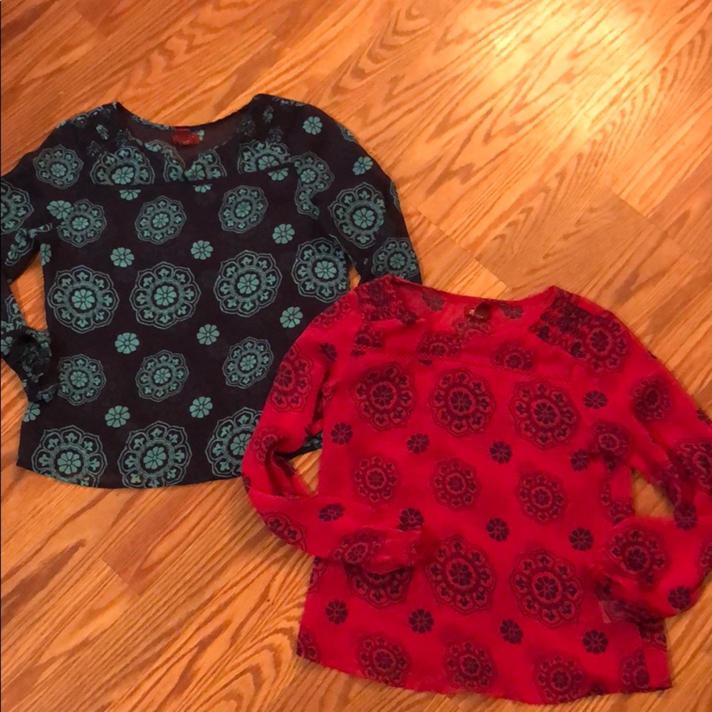 Lot of 2 Girls tunics 10/12, barely worn like new